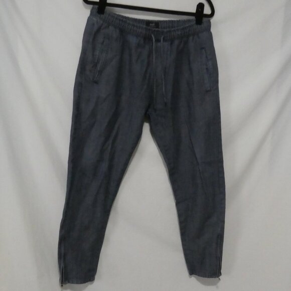 BREAKOUT - Cropped Fit | W 36 - L 28 | Stylish Elastic Waistband Pants | Zip Hem - Picture 1 of 16